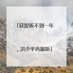 获提拔不到一年，洪少平再履新