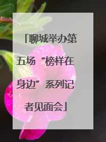 聊城举办第五场“榜样在身边”系列记者见面会