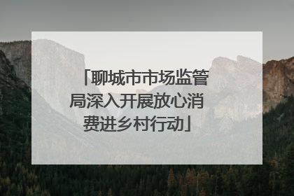 聊城市市场监管局深入开展放心消费进乡村行动