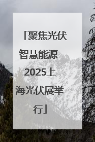 聚焦光伏智慧能源 2025上海光伏展举行