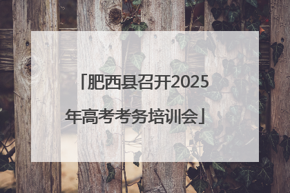 肥西县召开2025年高考考务培训会