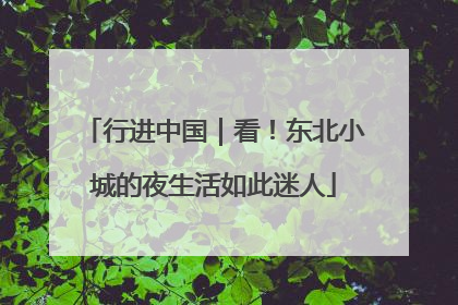 行进中国｜看！东北小城的夜生活如此迷人