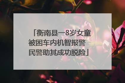 衡南县一8岁女童被困车内机智报警 民警助其成功脱险