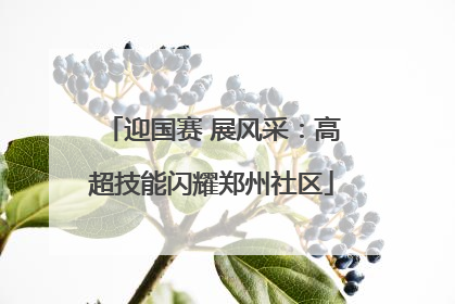 迎国赛 展风采：高超技能闪耀郑州社区