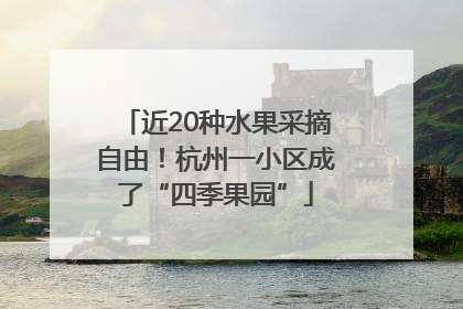近20种水果采摘自由！杭州一小区成了“四季果园”