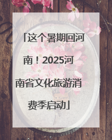 这个暑期回河南！2025河南省文化旅游消费季启动