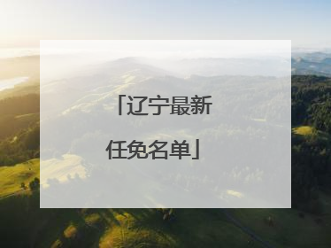 辽宁最新任免名单