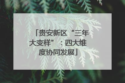 贵安新区“三年大变样”：四大维度协同发展