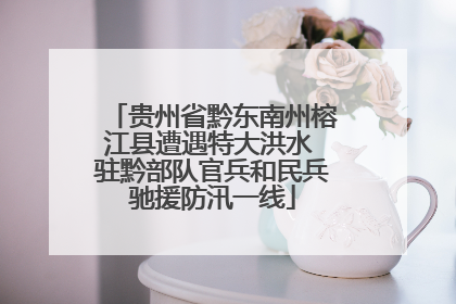 贵州省黔东南州榕江县遭遇特大洪水 驻黔部队官兵和民兵驰援防汛一线