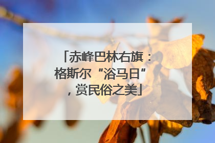 赤峰巴林右旗：格斯尔“浴马日”，赏民俗之美