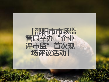 邵阳市市场监管局举办“企业评市监”首次现场评议活动