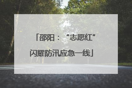 邵阳：“志愿红”闪耀防汛应急一线