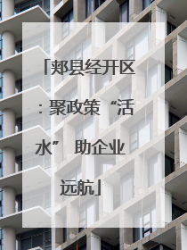 郏县经开区：聚政策“活水” 助企业远航