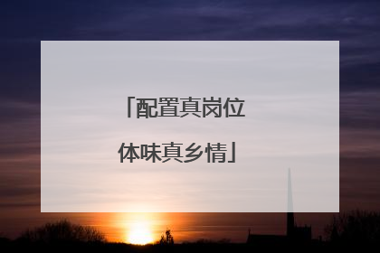 配置真岗位 体味真乡情