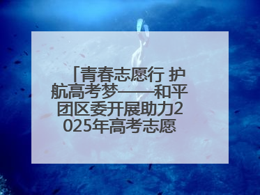 青春志愿行 护航高考梦——和平团区委开展助力2025年高考志愿服务活动
