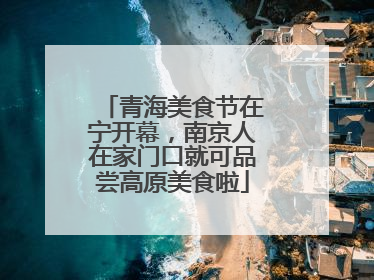 青海美食节在宁开幕，南京人在家门口就可品尝高原美食啦