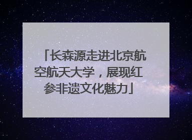长森源走进北京航空航天大学，展现红参非遗文化魅力