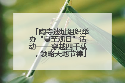陶寺遗址组织举办“夏至观日”活动——穿越四千载，领略天地节律