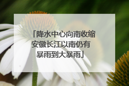 降水中心向南收缩 安徽长江以南仍有暴雨到大暴雨