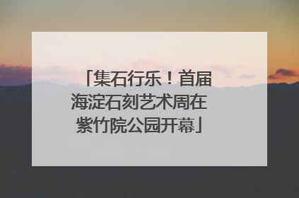 集石行乐！首届海淀石刻艺术周在紫竹院公园开幕