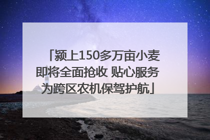 颍上150多万亩小麦即将全面抢收 贴心服务为跨区农机保驾护航