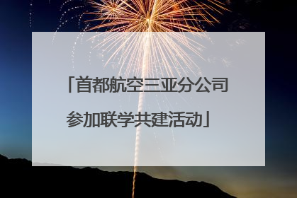 首都航空三亚分公司参加联学共建活动