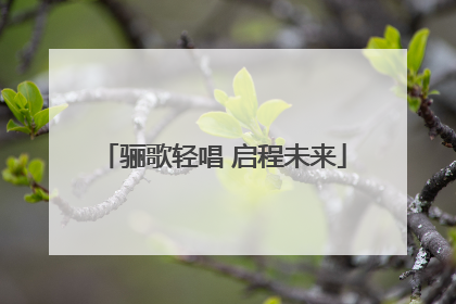 骊歌轻唱 启程未来