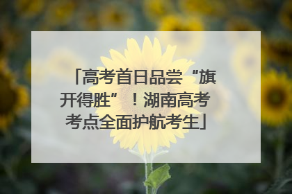 高考首日品尝“旗开得胜”！湖南高考考点全面护航考生