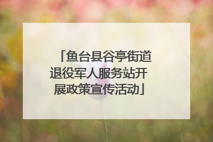 鱼台县谷亭街道退役军人服务站开展政策宣传活动