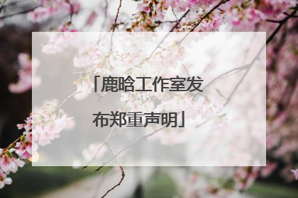鹿晗工作室发布郑重声明