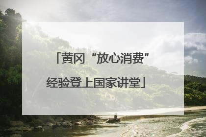 黄冈“放心消费”经验登上国家讲堂