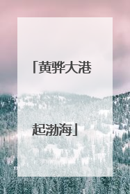 黄骅大港起渤海