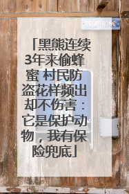 黑熊连续3年来偷蜂蜜 村民防盗花样频出却不伤害：它是保护动物，我有保险兜底