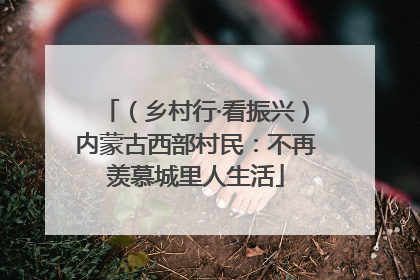 （乡村行·看振兴）内蒙古西部村民：不再羡慕城里人生活