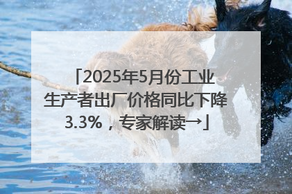 2025年5月份工业生产者出厂价格同比下降3.3%，专家解读→