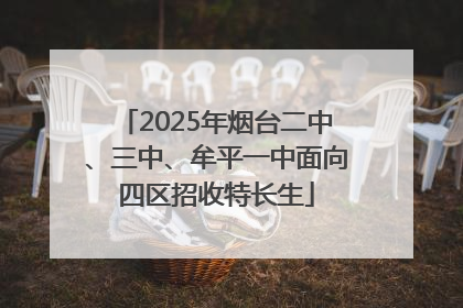 2025年烟台二中、三中、牟平一中面向四区招收特长生