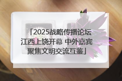 2025战略传播论坛江西上饶开幕 中外嘉宾聚焦文明交流互鉴