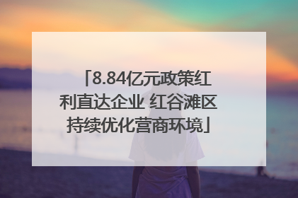 8.84亿元政策红利直达企业 红谷滩区持续优化营商环境