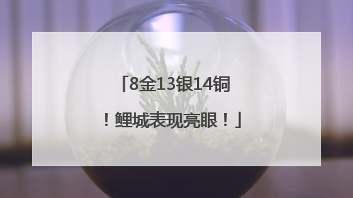 8金13银14铜！鲤城表现亮眼！