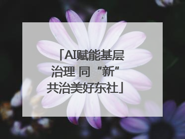 AI赋能基层治理 同“新”共治美好东社