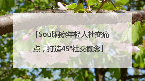 Soul洞察年轻人社交痛点，打造45°社交概念