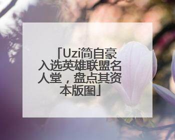Uzi简自豪入选英雄联盟名人堂，盘点其资本版图